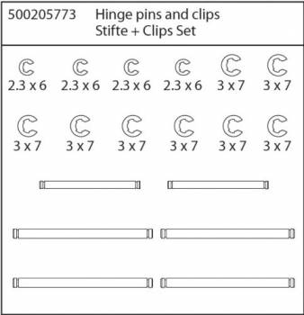 X8 Specter Stifte und Clips Set