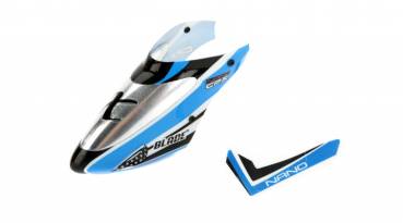 Blade Nano CP X Kabinenhaube u.  Finne Blau