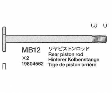 TT02B Dämpfer-Kolbenstangen hinten