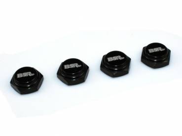 SLVR 17mm geschlossene Radmuttern-Set, 1,0mm, schwarz