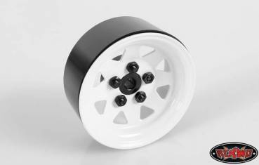 5 Lug Wagon 1.9 Single Steel Stamped Beadlock Wheel (White)