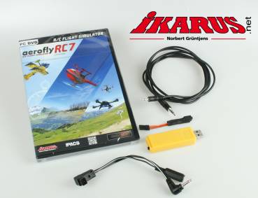 aerofly RC7 Ultimate DVD mit USB-Interface und Adapter für Grp./Futaba/Spektrum