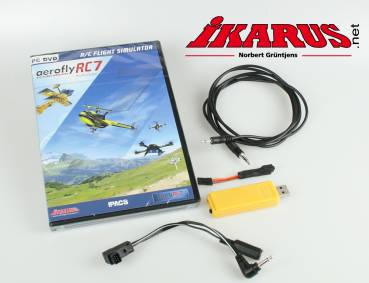 aerofly RC7 Professional DVD mit USB-Interface und Adapter für Grp./Futaba/Spektrum