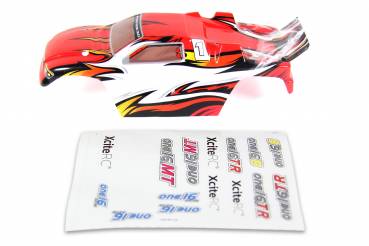 Karosserie für Truggy one16 TR rot + Decals