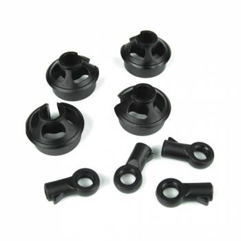 Shock Rod Ends and Spring Perches (6.8mm, shock ends, 4pcs)