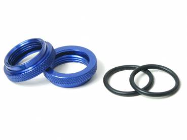 Rideheight Adjustment Nut for Silk Shocks and O-ring 2pcs (Blue)